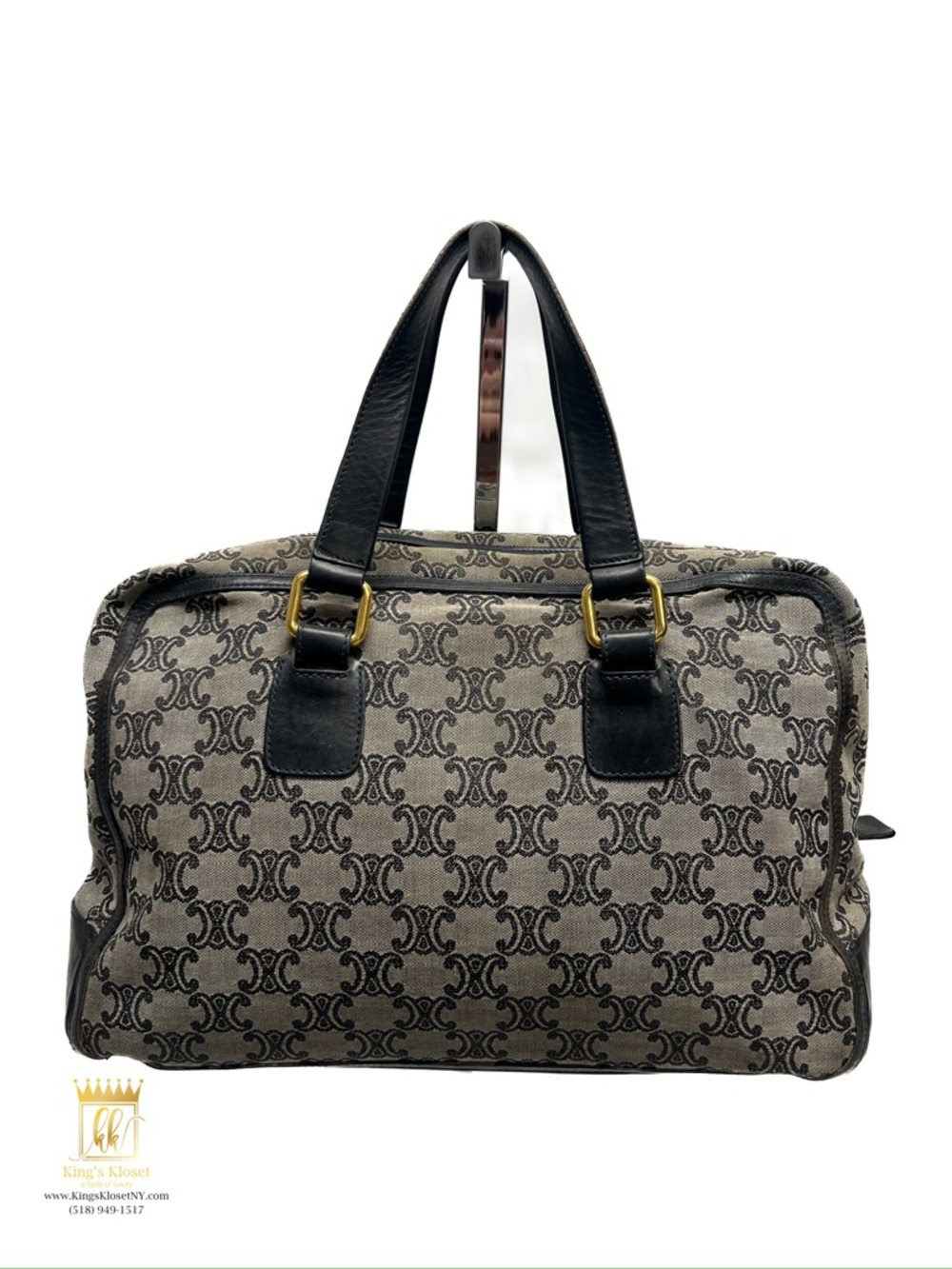 Celine fabric canvas  Boston travel bag